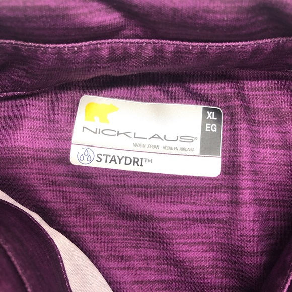 Men's Nicklaus Purple Polo Shirt - Picture 12 of 16